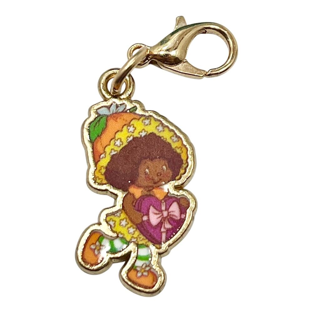 Strawberry Shortcake Orange Blossom Clip On Charm Zipper Pull Bag Acrylic Gold